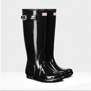 Hunter Original Tall Black Glossy Rainboot